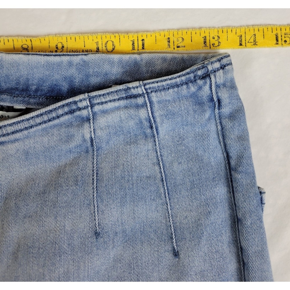 American Eagle Luxe Stretch Flare Jeans Light Wash High Rise Pull On S L555TLN - Picture 2 of 11